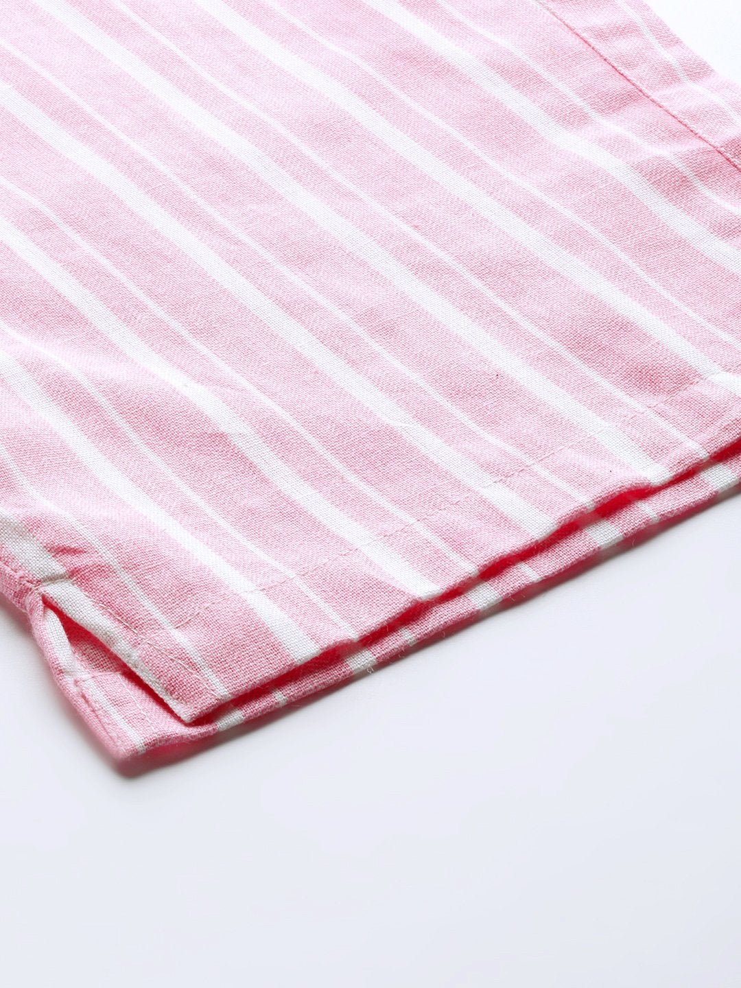 Women's Pink Stripes Paper Bag Pants