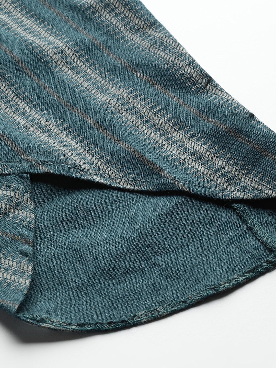 Women's Teal Striped Tulip Pants
