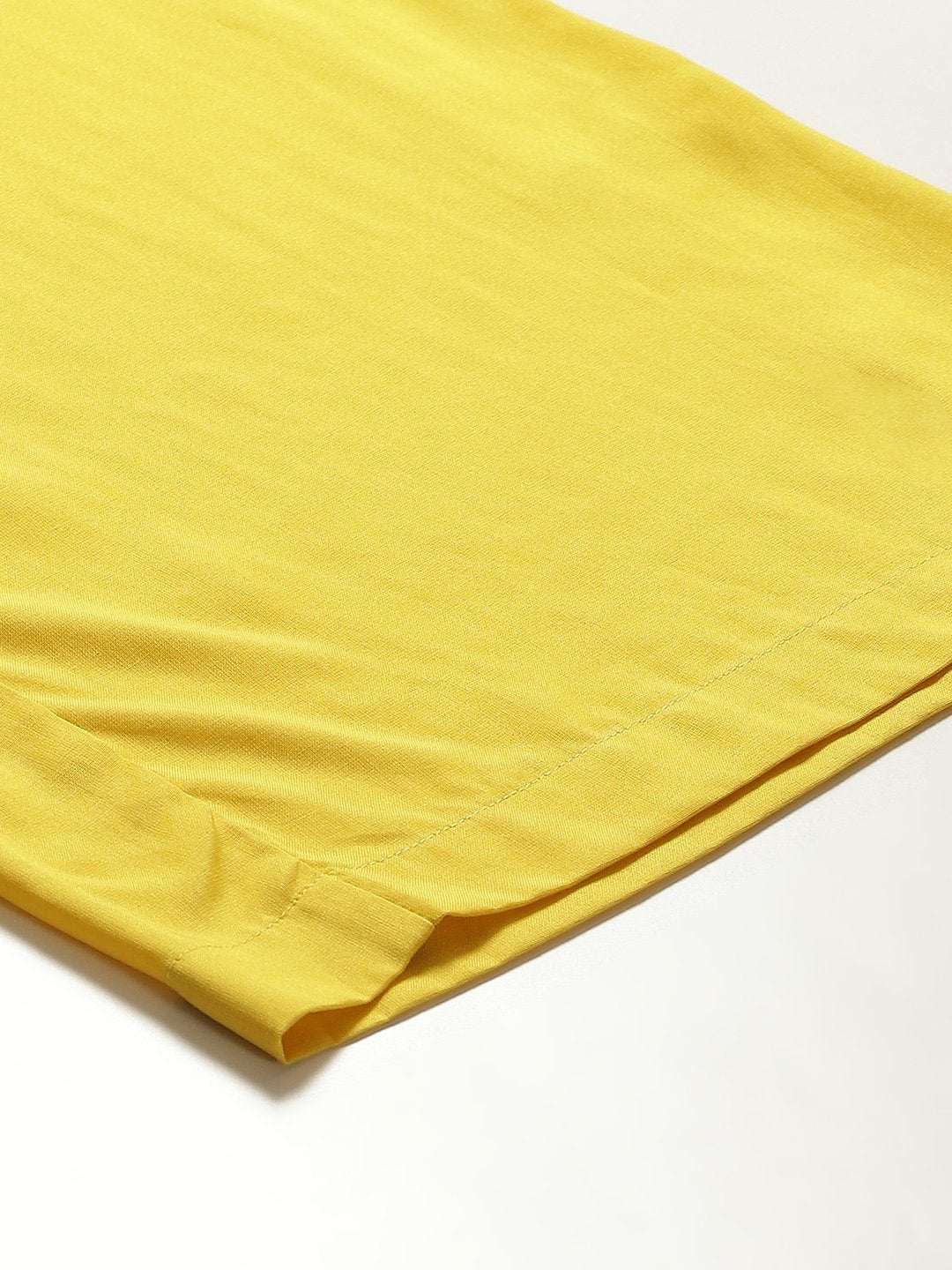 Women's Yellow Front Button Pleated Culottes