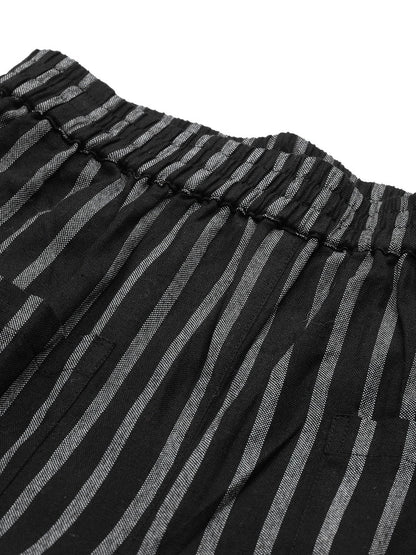 Women's Black Stripes Over Patch Pocket