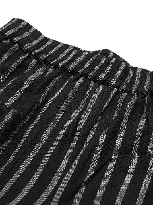 Women's Black Stripes Over Patch Pocket