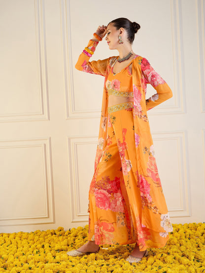 Women's Yellow Floral Co-Ord Set