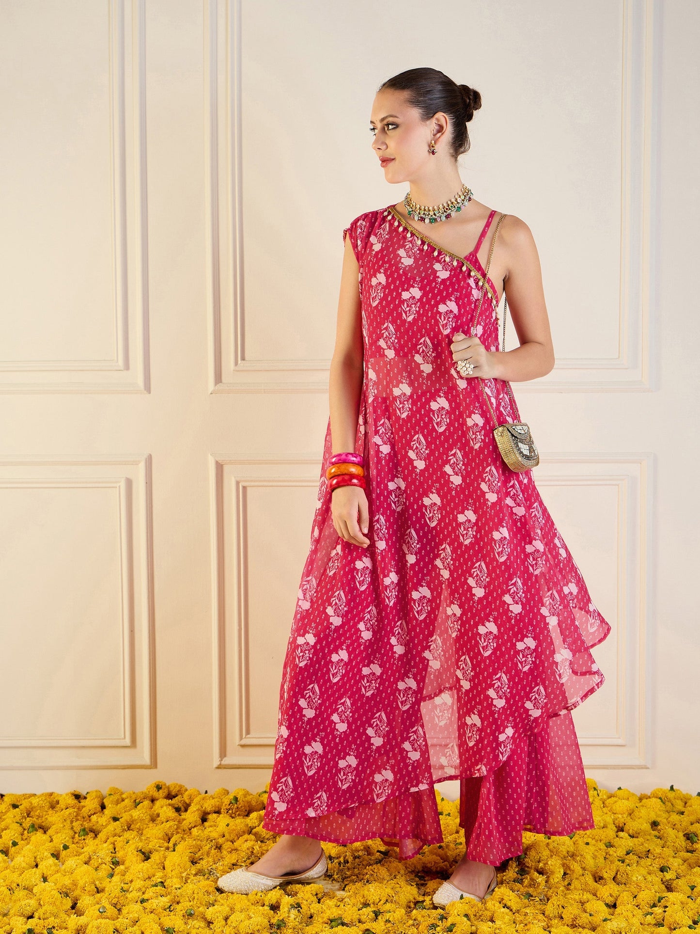 Women's Pink Floral Co-Ord Set