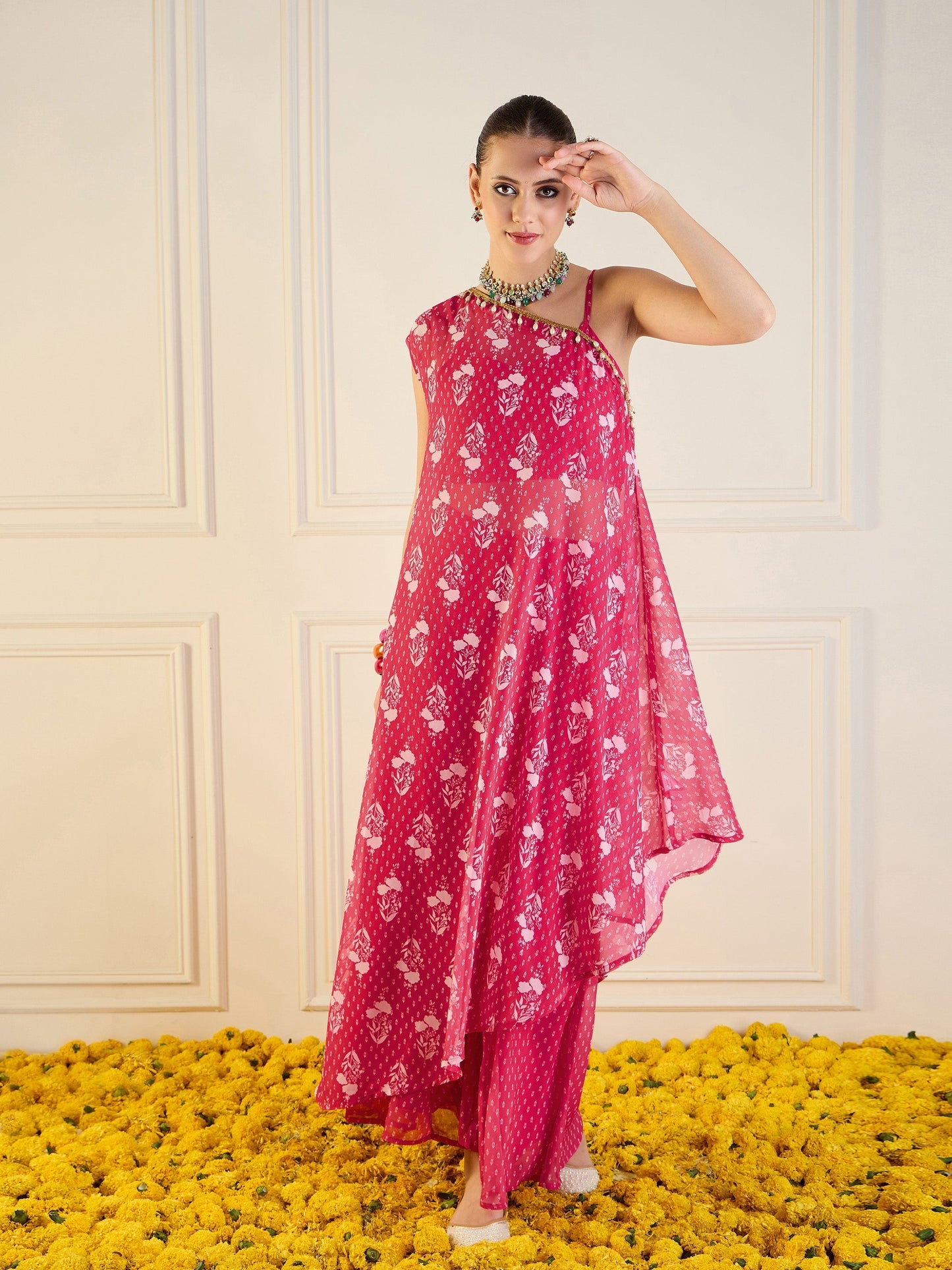 Women's Pink Floral Co-Ord Set