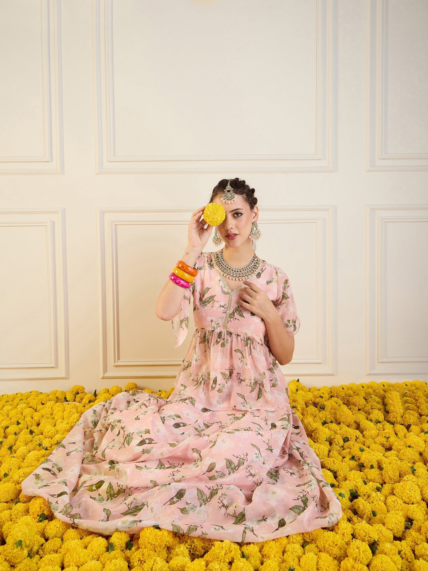 Women's Pink Floral Co-Ord Set
