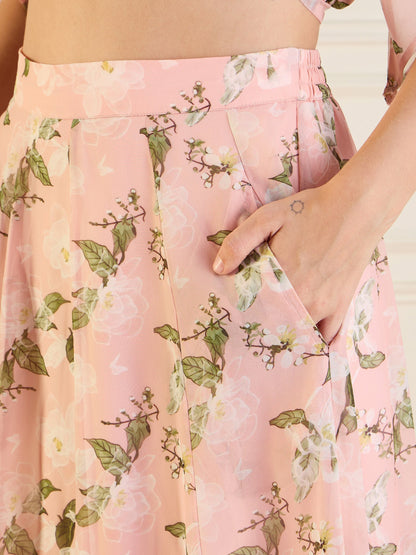 Women's Pink Floral Co-Ord Set