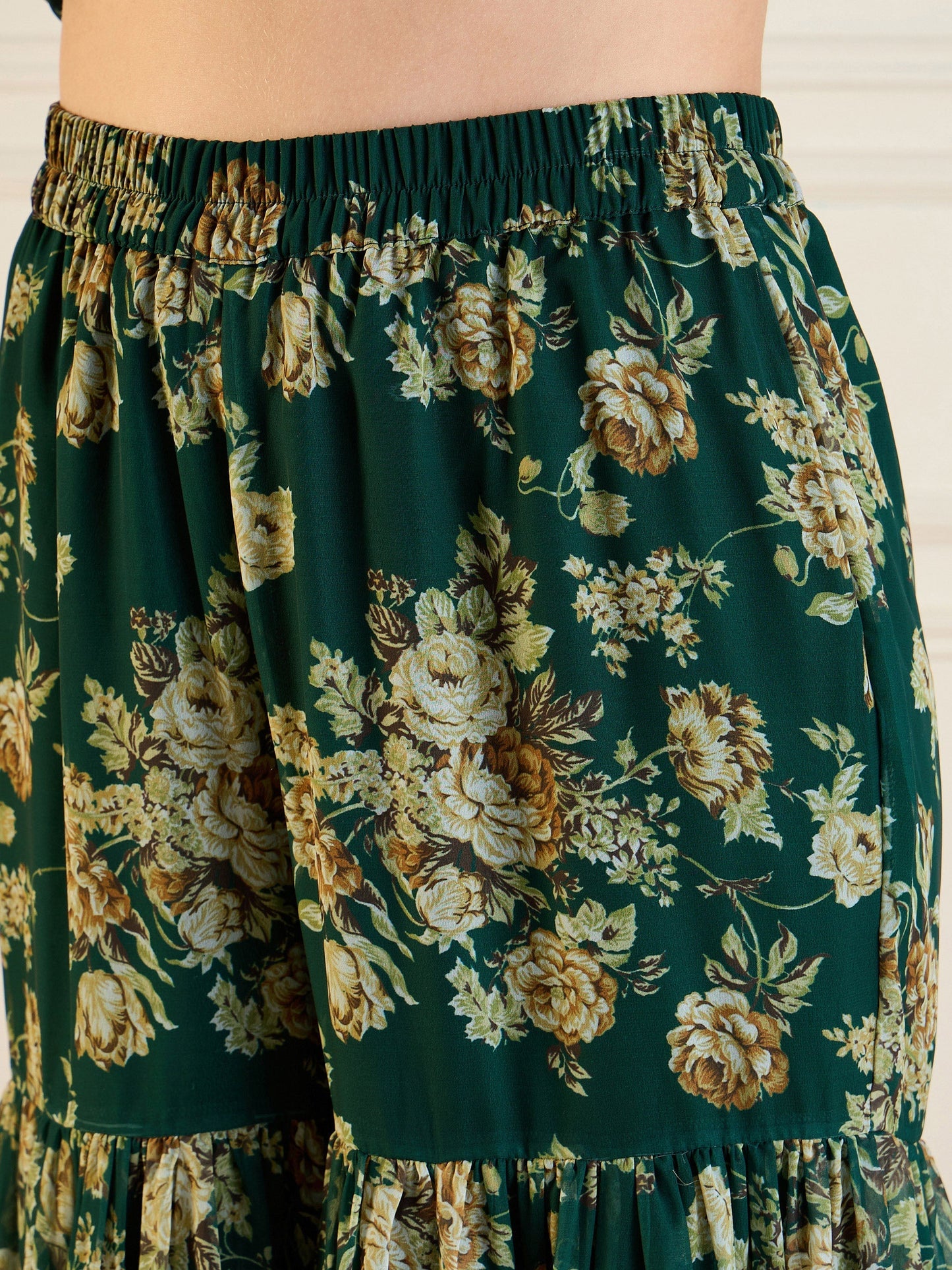 Women's Green Floral Co-Ord Set