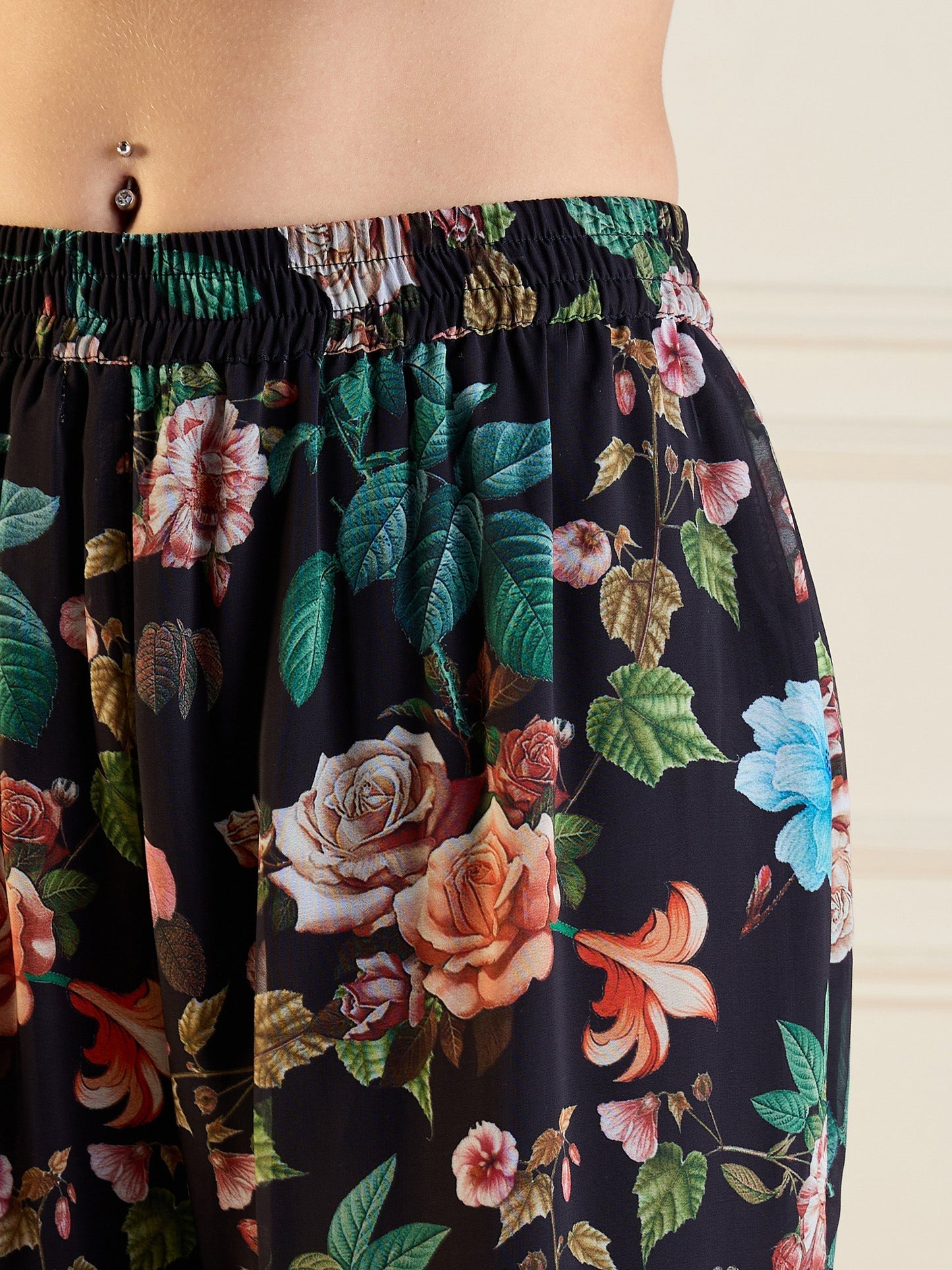 Women's Black Floral Co-Ord Set