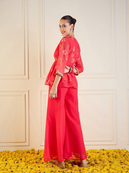 Women's Pink Floral Co-Ord Set