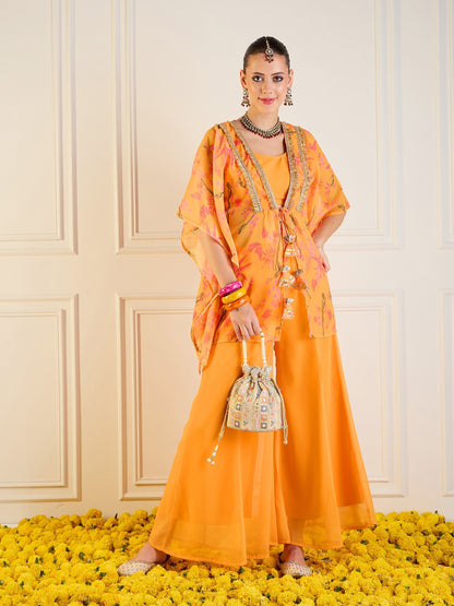 Women's Yellow Printed Co-Ord Set