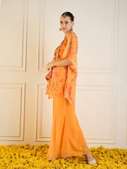 Women's Yellow Printed Co-Ord Set