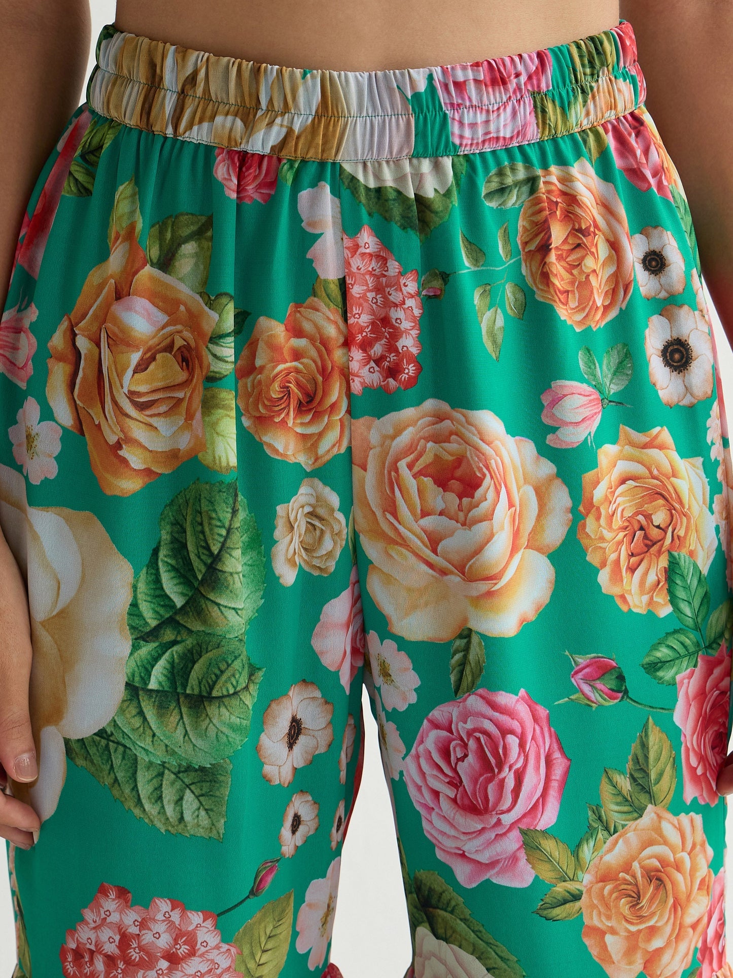 Women's Green Floral Co-Ord Set