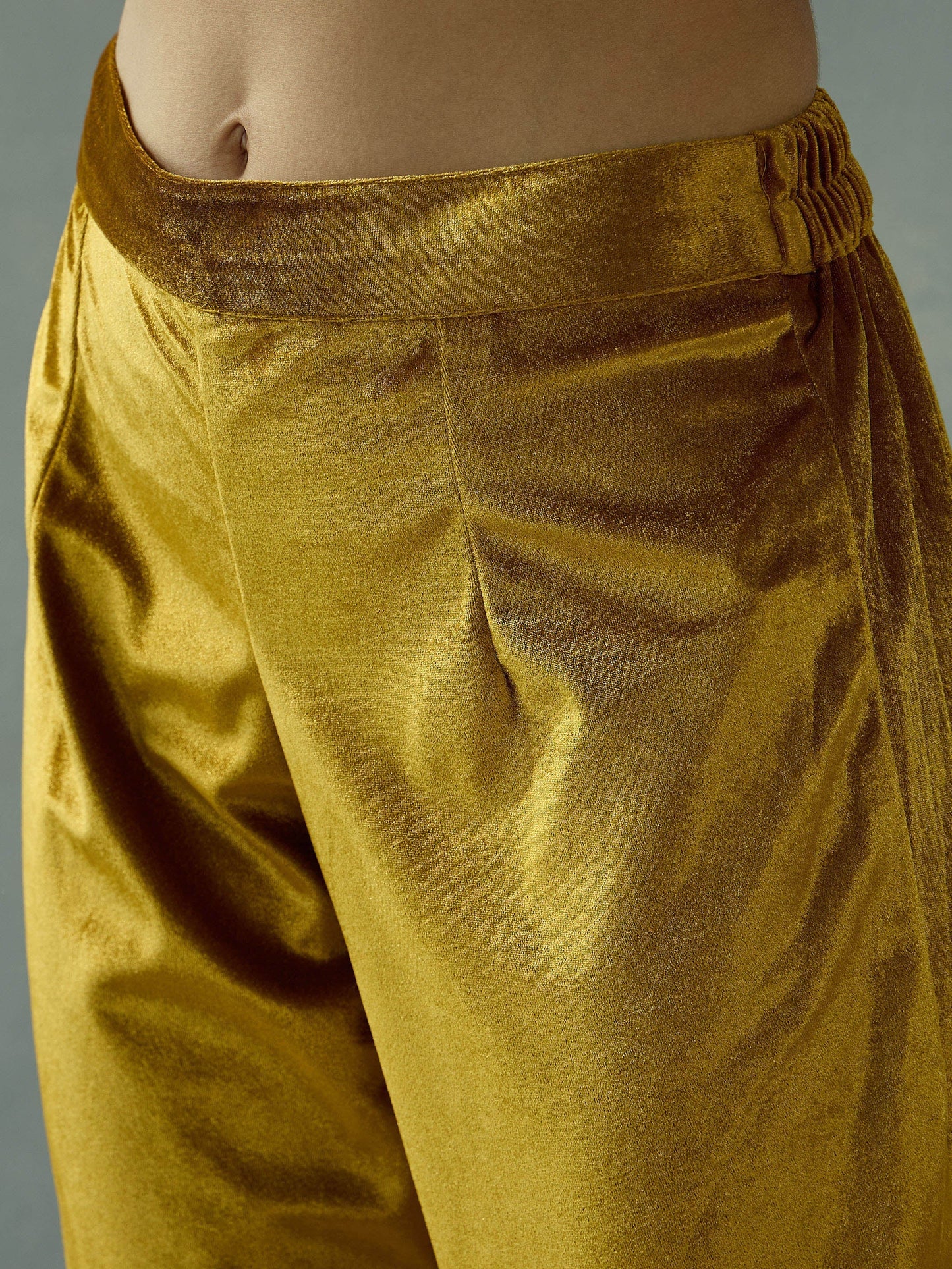 Women's Mustard Embroidered Co-Ord Set