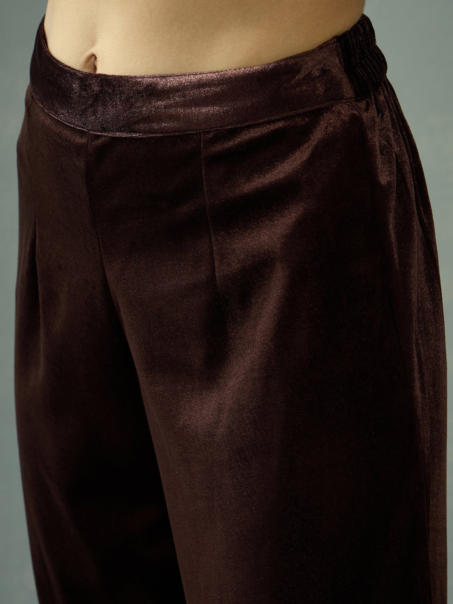 Women's Brown Embroidered Co-Ord Set