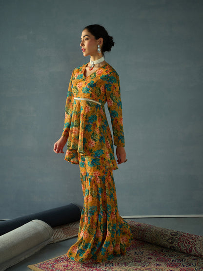 Women's Yellow Floral Co-Ord Set