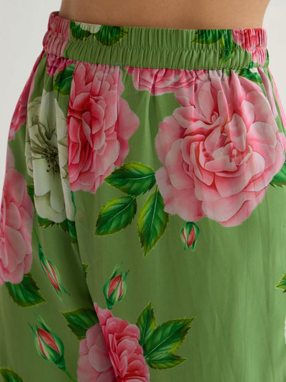 Women's Green Floral Co-Ord Set