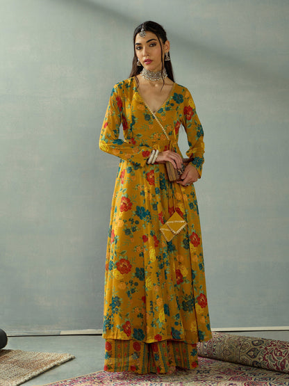 Women's Mustard Floral Co-Ord Set
