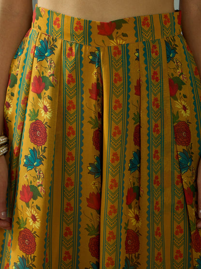Women's Mustard Floral Co-Ord Set