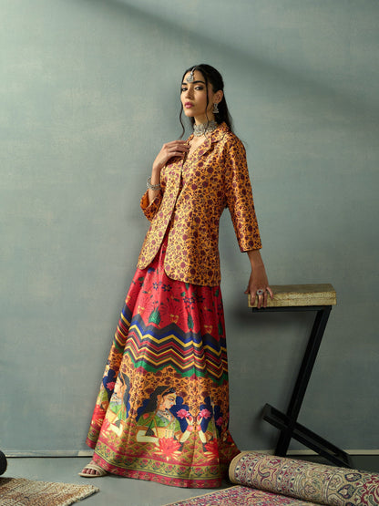 Women's Mustard Floral Co-Ord Set