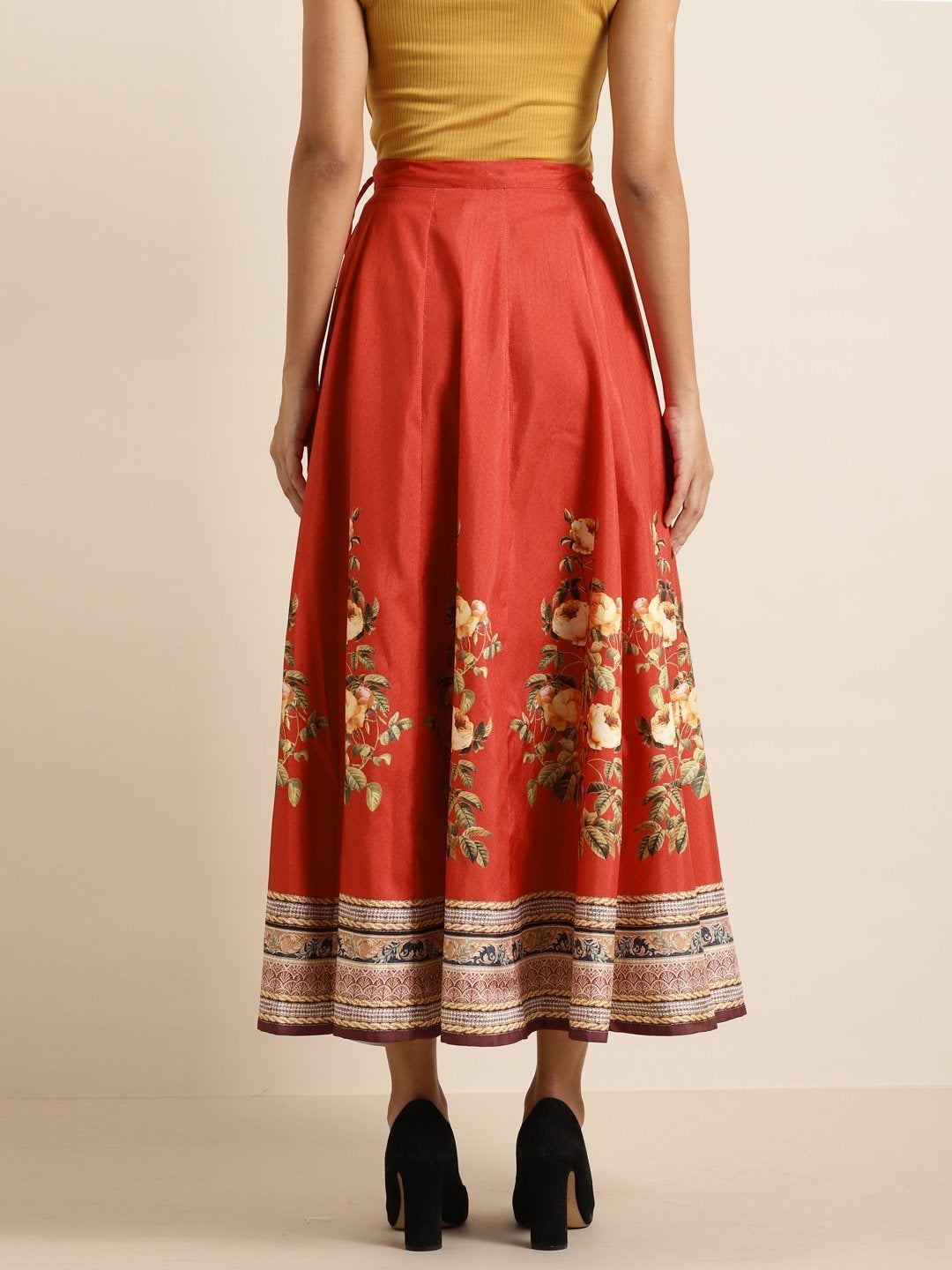 Women's Red Floral Kali