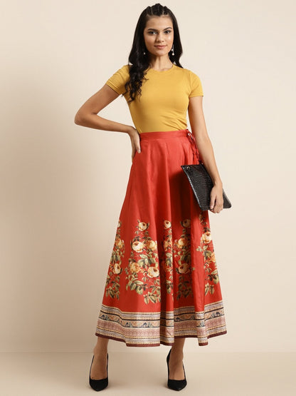 Women's Red Floral Kali