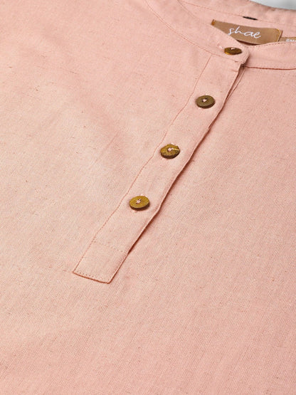 Women's Baked Pink Kimono Sleeve Boxy Top