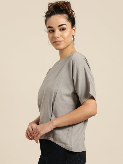 Women's Grey High Low Top