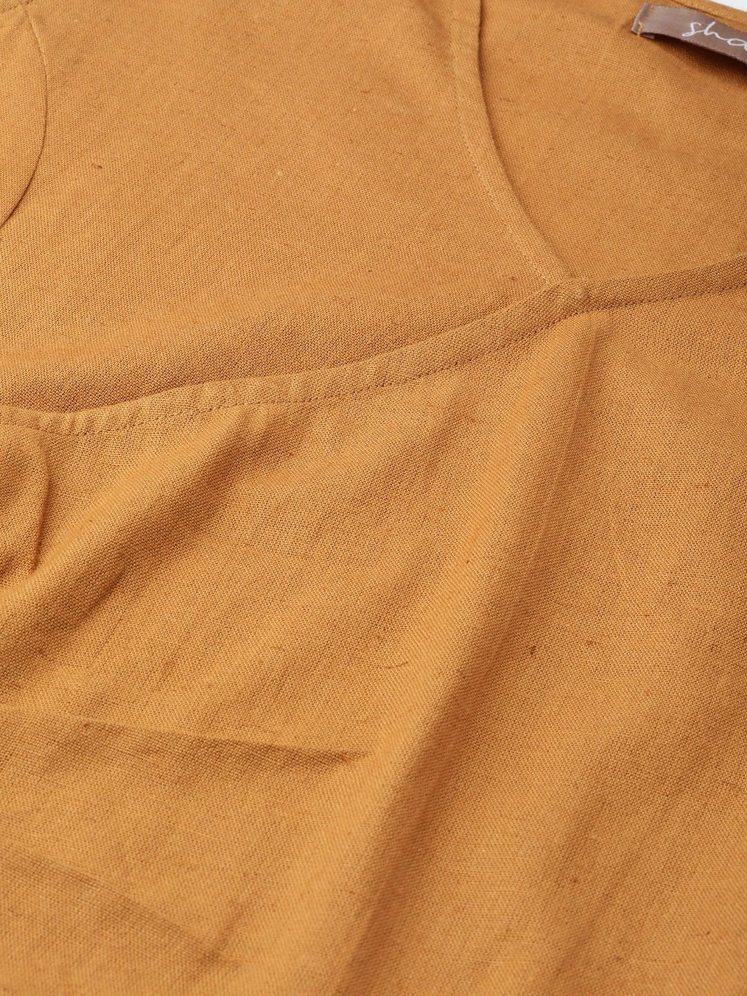 Women's Brown Wrap Sleeveless Top