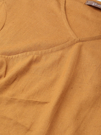 Women's Brown Wrap Sleeveless Top