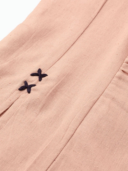 Women's Baked Pink Wrap Sleeveless Top