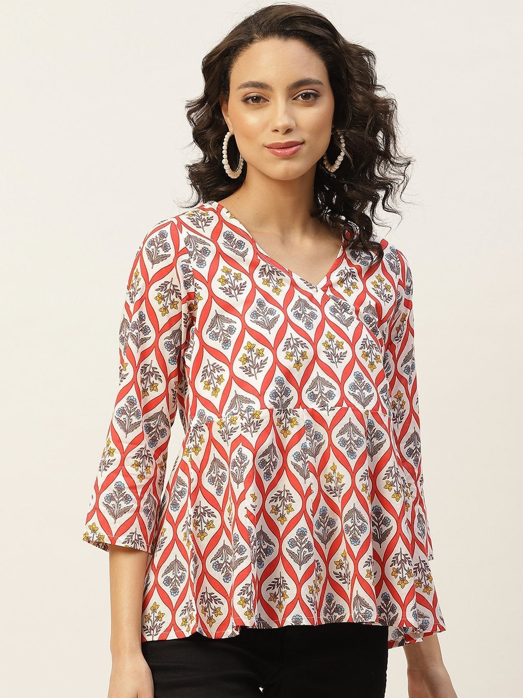Women's Red Floral Wrap Anarkal
