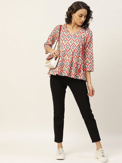 Women's Red Floral Wrap Anarkal
