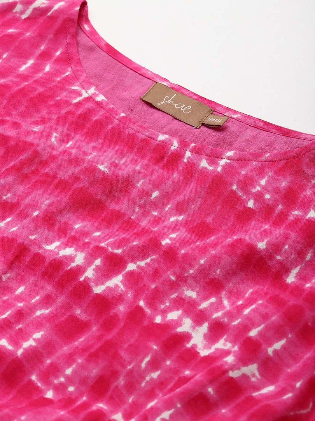 Women's Fuchsia Shibori Print Cro