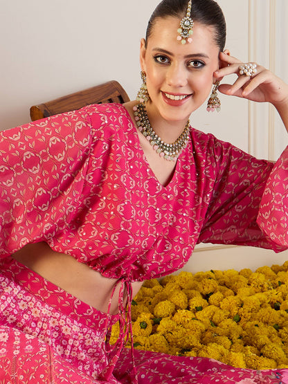 Women's Pink Floral Top