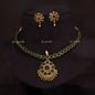 Women's 18K Gold Plated Traditional South Indian Style Necklace