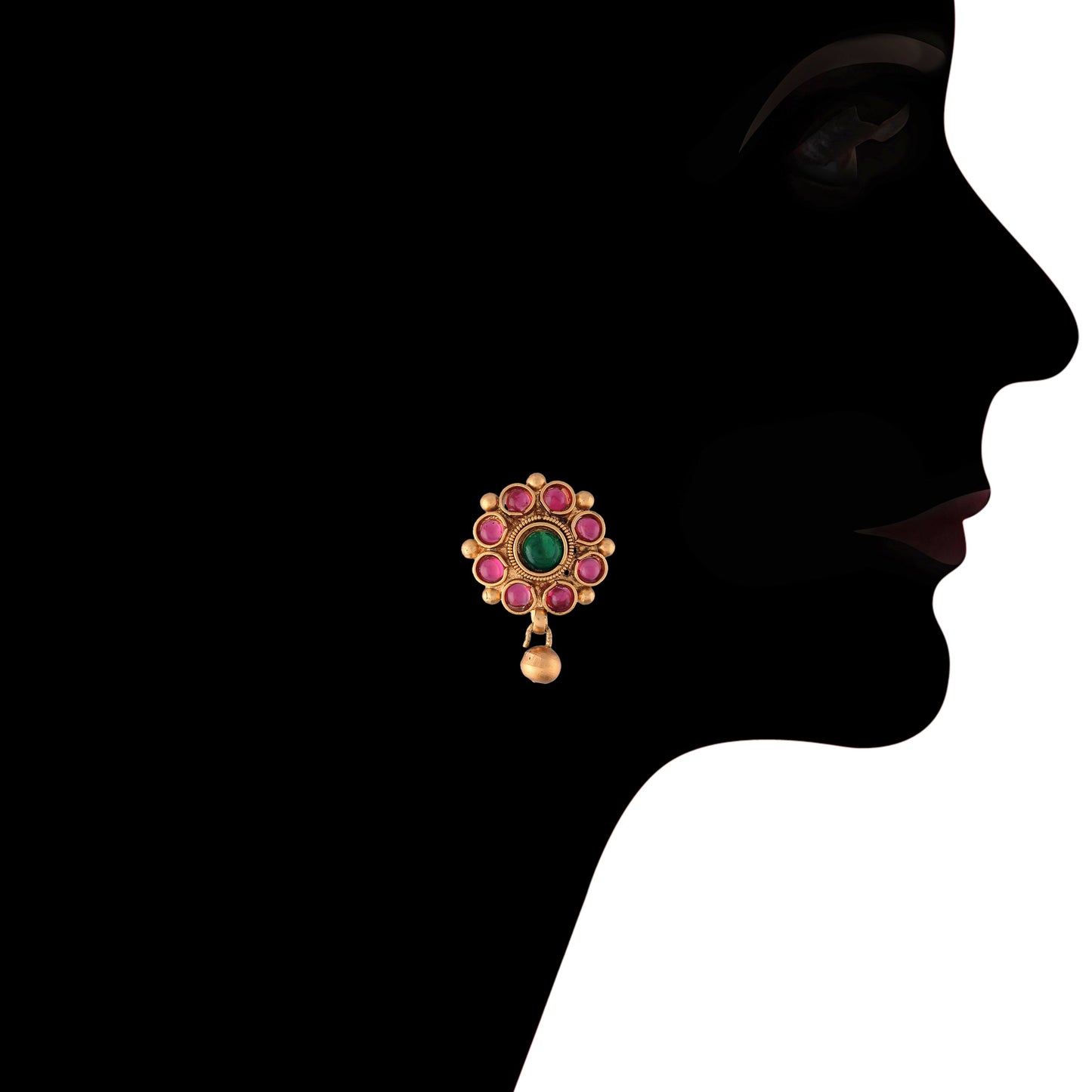 Women's 18K Gold Plated Traditional South Indian Style Necklace