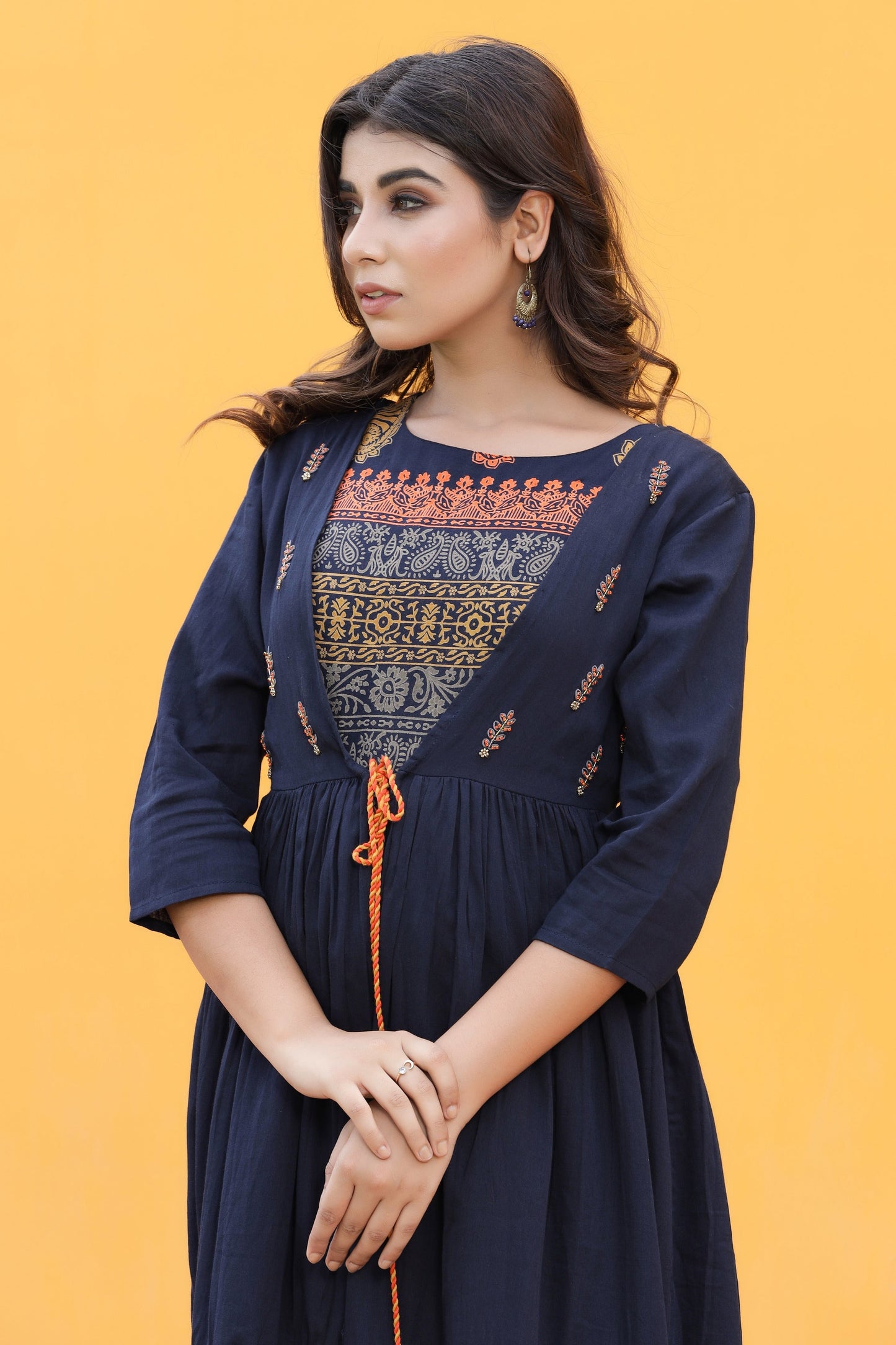 Women's Blue Printed Dress