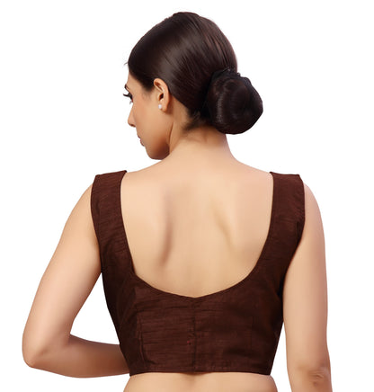 Women's Polyester Sleeveless Saree Blouse.