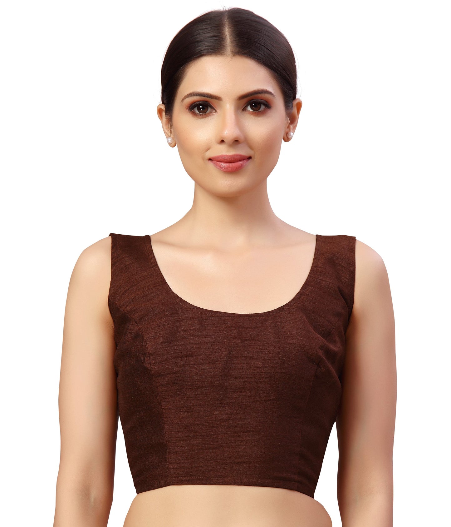 Women's Polyester Sleeveless Saree Blouse.