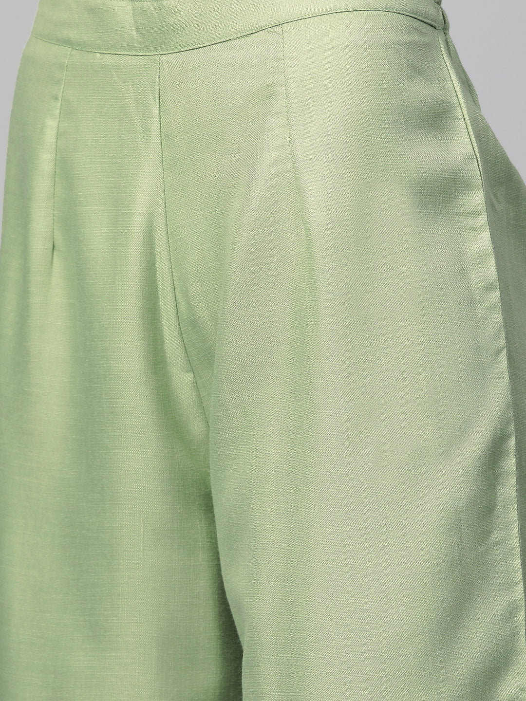 Women's Green Solid Kurta With Palazzos
