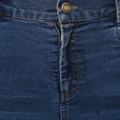 Women's Denim Skirt with Stitch Detail