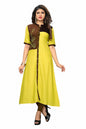 Women's Print & Embroidered Straight Cotton Peach Stitched Kurta With Pant