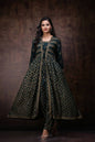 Buy_Women's_Jade_Green_Rayon_Slub_Printed_Jacket_Style_Kurta_With_Pants_Online_Trendia