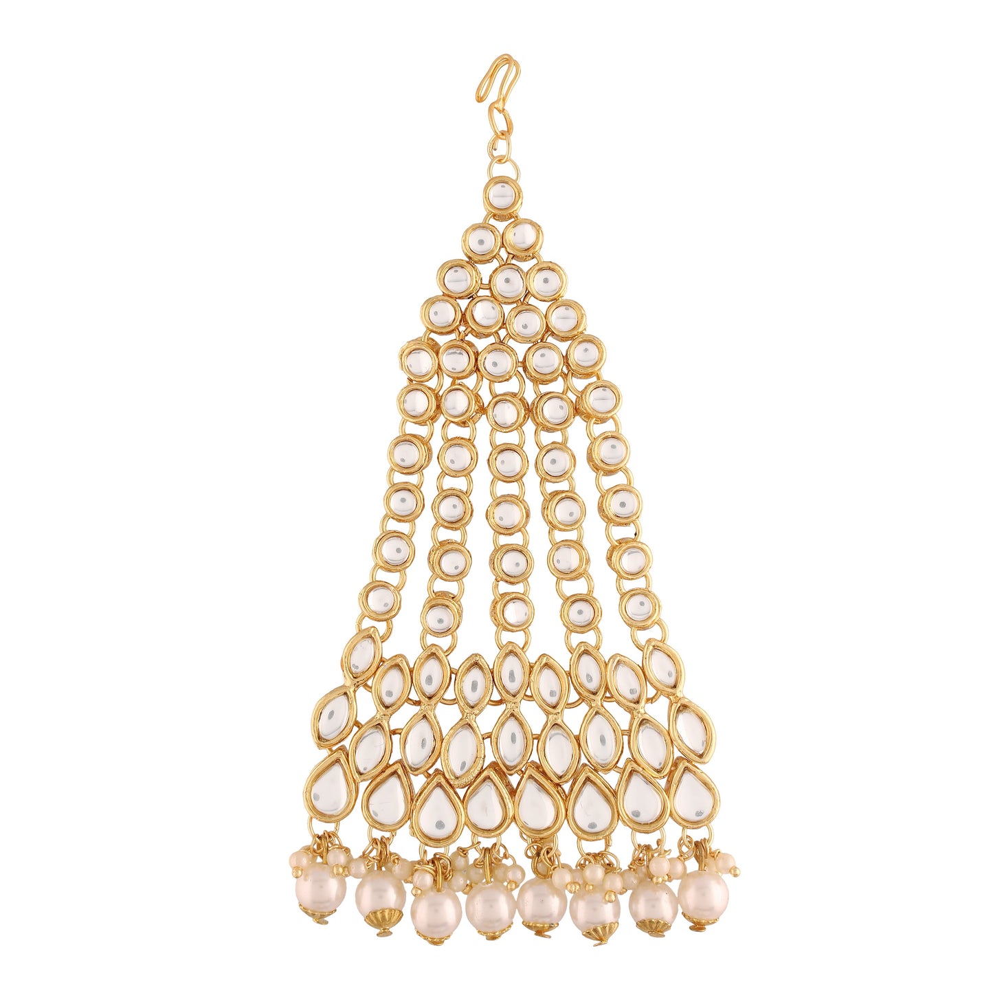 Women's 18k-gold-plated-beautiful-long-pearl-kundan-jhumar-passa-6