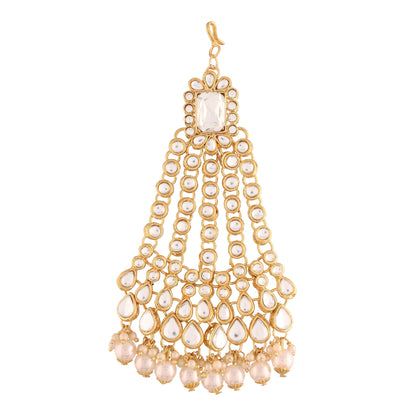 Women's 18k-gold-plated-beautiful-long-pearl-kundan-jhumar-passa-6