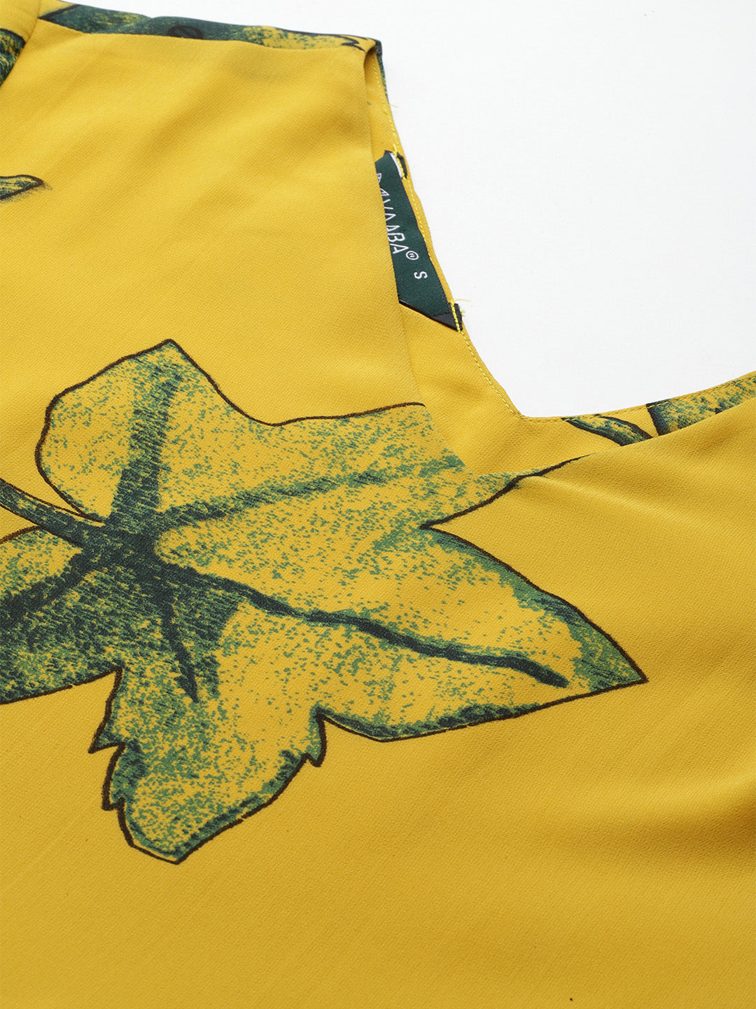 Women's V-Neck Ethnic Dress Yellow Dress