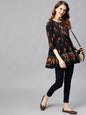 Women's Cambric Embroidered Tiered Top