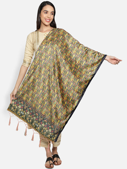 Women's Multicolored Polyster Velvet  Digital Printed Dupatta