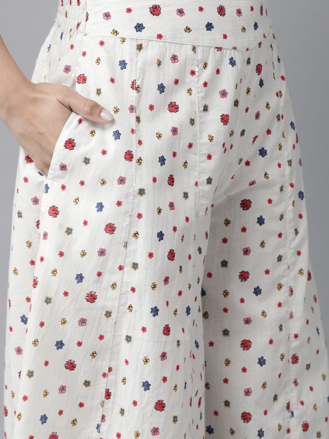 Women's Floral Printed Straight Kurta Palazzo Set