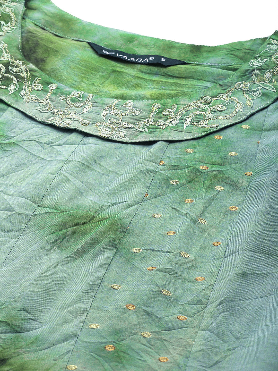 Women's Flared A-Line Dress (Green)